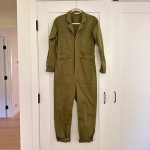 Alex Mill Standard Jumpsuit in Army Green - Small